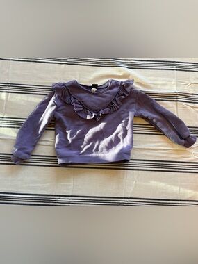Girls' Lavender Ruffle Sweatshirt - Tea Collection